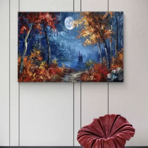 Clarté de lune en forêt d’automne